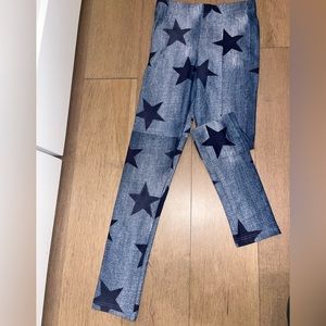 Pixie Lane blue star leggings in size 5
